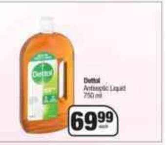 Spar Dettol Antiseptic Liquid 750 ml offer