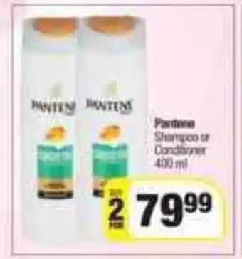Spar Pantene Shampoo or Conditioner 400 ml offer