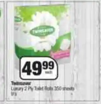 Spar Twinsaver Luxury 2 Ply Toilet Rolls 350 Sheets offer