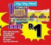 Usave Ekasi choc pillows / casa-mia real tea biscuits / crazy ice pops offer