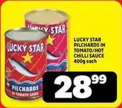 Usave Lucky star - pilchards in tomato/hot chilli sauce offer