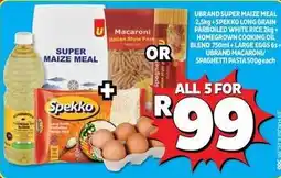 Usave Spekko - super maize meal, macaroni, spaghetti pasta, eggs, cooking oil offer