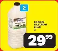 Usave Crickley - full cream amasi offer
