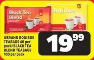Usave Rooibos teabags / black tea blend teabags offer