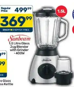 Pick n Pay Sunbeam 1.5 Litre Glass Jug Blender with Grinder offer