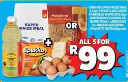 Usave Spekko - super maize meal, macaroni/spaghetti pasta offer