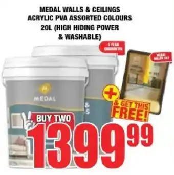 Medal Walls & Ceilings Acrylic PVA Assorted