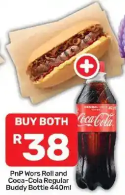 Pick n Pay PnP Wors Roll and Coca-Cola Regular Buddy Bottle offer
