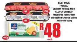 Boxer Clover - chicken polony / clover cheddar flavoured full cream processed cheese slices offer