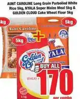 Boxer Nyala - long grain parboiled white rice & super maize meal & cake wheat flour offer