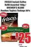 Boxer Frisco - instant coffee refill / rooibos teabags offer