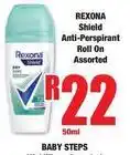 Boxer Rexona - shield anti-perspirant roll on offer
