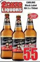 Boxer Carling - black label rb offer