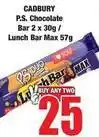 Boxer Cadbury - p.s. chocolate bar / lunch bar offer