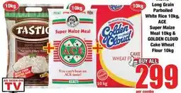 Boxer Tastic - long grain parboiled white rice & super maize meal & cake wheat flour offer