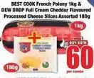 Boxer French polony & full cream cheddar flavoured processed cheese slices offer