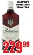 Boxer Ballantine's - blended scotch whisky 750ml offer