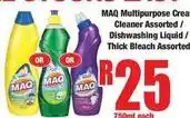 Boxer Maq - multipurpose cleaner assorted / dishwashing liquid / thick bleach assorted offer