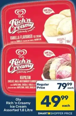 Pick n Pay Ola Rich 'n Creamy Ice Cream Assorted offer