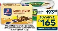 Pick n Pay Hypermarket Clover - choice salted, springbok unsalted butter or butter spread offer