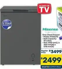 Pick n Pay Hypermarket Hisense - grey chest freezer h135cfs offer