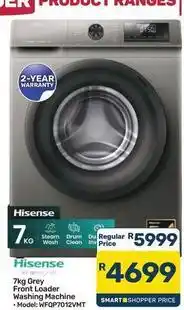 Pick n Pay Hypermarket Hisense - 7kg grey front loader washing machine wfqp7012vmt offer