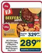 Pick n Pay Hypermarket I&j - chicken nuggets or beef burgers offer