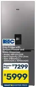 Pick n Pay Hypermarket Kic - grey fridge with bottom freezer and water dispenser kbf631/2gr offer