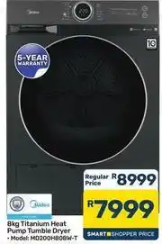Pick n Pay Hypermarket 8kg titanium heat pump tumble dryer - md200h80bw-t offer