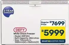 Pick n Pay Hypermarket Defy - white chest freezer dmf454 offer