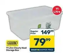Pick n Pay Hypermarket Addis - 11 litre clearly neat storage box offer