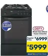 Pick n Pay Hypermarket Defy - black gas stove offer