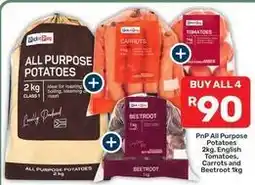 Pick n Pay Pick n pay - pnp all purpose potatoes, english tomatoes, carrots and beetroot offer