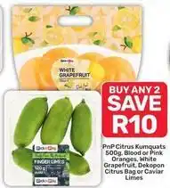 Pick n Pay Pick n pay - pnp citrus kumquats, blood or white grapefruit, dekopon citrus bag or caviar limes offer