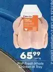 Pick n Pay Champion - fresh whole chicken in tray offer