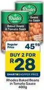 Pick n Pay Rhodes - baked beans in tomato sauce offer