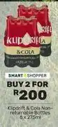 Pick n Pay Klipdrift - & cola non-returnable bottles offer