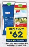 Pick n Pay Ultra - pasteurised milk offer