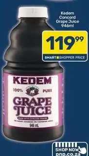 Pick n Pay Concord grape juice offer