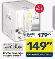 Pick n Pay Crystal beverage glasses offer