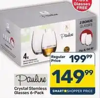 Pick n Pay Crystal stemless glasses 6-pack offer