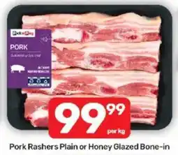 Pick n Pay Pork Rashers Plain or Honey Glazed Bone-in offer