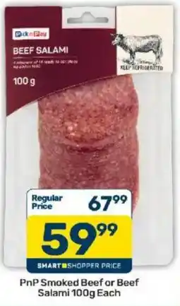 Pick n Pay PnP Smoked Beef or Beef Salami offer