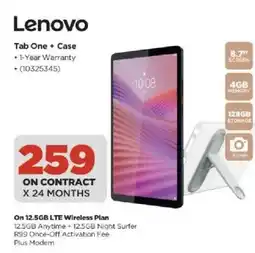 HiFi Corp Lenovo Tab One + Case offer