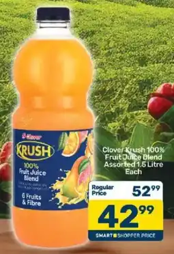 Pick n Pay Clover Krush 100% Fruit Juice Blend Assorted offer