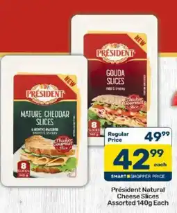Pick n Pay President Natural Cheese Slices Assorted offer