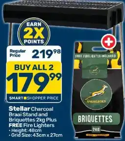Pick n Pay Stellar Charcoal Braai Stand and Briquettes offer