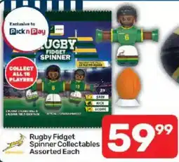 Pick n Pay Rugby Fidget Spinner Collectables Assorted offer