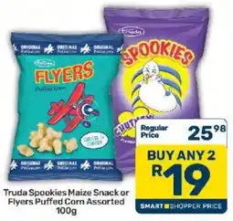 Pick n Pay Truda Spookies Maize Snack or Flyers Puffed Corn Assorted offer