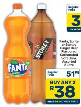 Pick n Pay Fanta or Stoney Ginger Beer Flavoured Carbonated Soft Drink Assorted offer